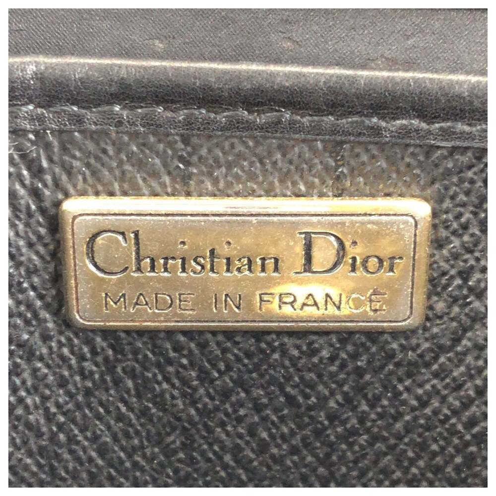 CHRISTIAN DIOR Vintage Black Leather Shoulder Bag - Picture 4 of 10